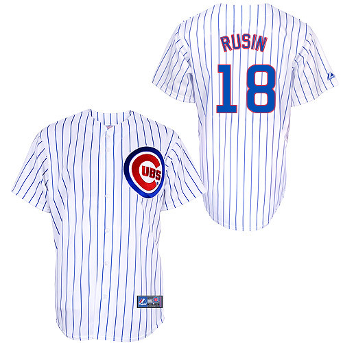 Chris Rusin #18 mlb Jersey-Chicago Cubs Women's Authentic Home White Cool Base Baseball Jersey